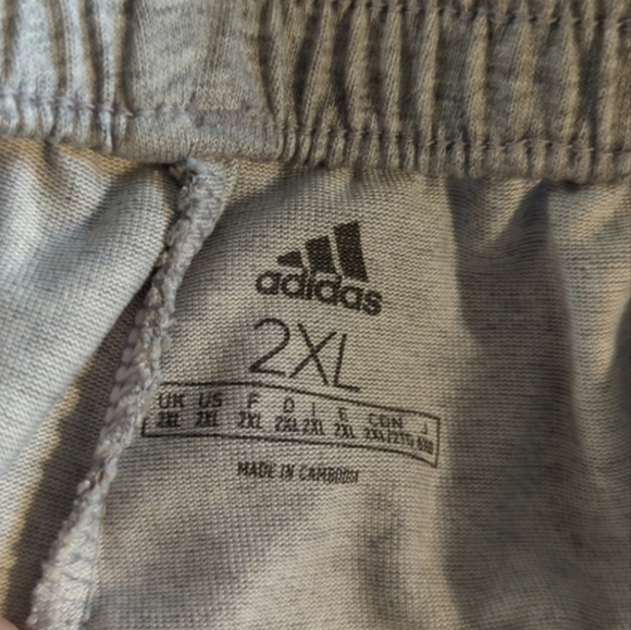 Adidas Men's Gray Track Pants with Red White & Blue Side Stripes Size 2XL - Picture 6 of 10